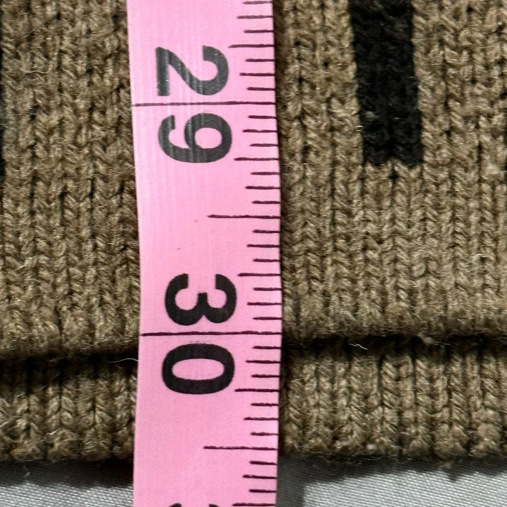 Black Pharaoh Mens‎ 4XL Full Zip Hooded Sweater Brown Black Geometric Wool READ